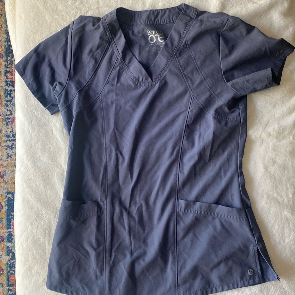 Scrub top women’s grey/blue xs